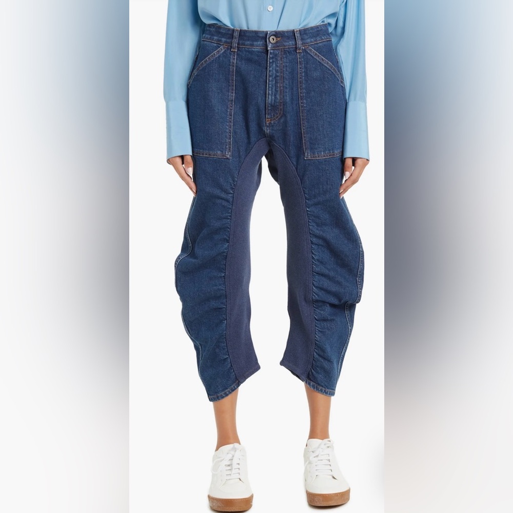 Stella McCartney Xenia cotton paneled blue jeans size 25